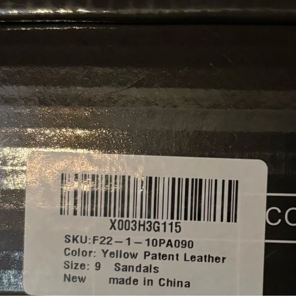 Yellow Chunky Block Heel Sandals (Open Toe Ankle Strap) - Picture 9 of 9